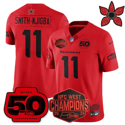 SEA 'Stranger Things Edition' 2026 NFC West Champions Jersey - All Stitched-DTD
