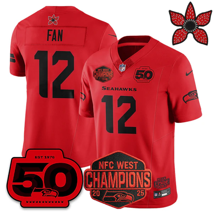 SEA 'Stranger Things Edition' 2026 NFC West Champions Jersey - All Stitched-DTD