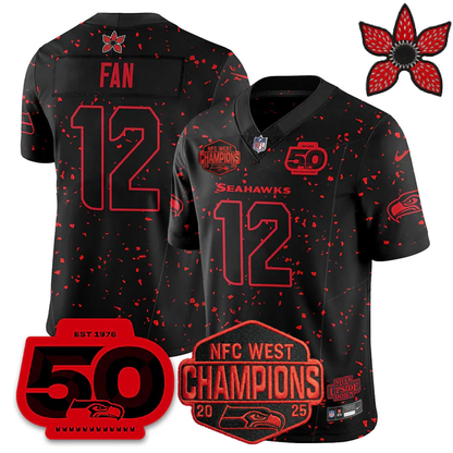 SEA 'Stranger Things Edition' 2026 NFC West Champions Jersey - All Stitched-DTD