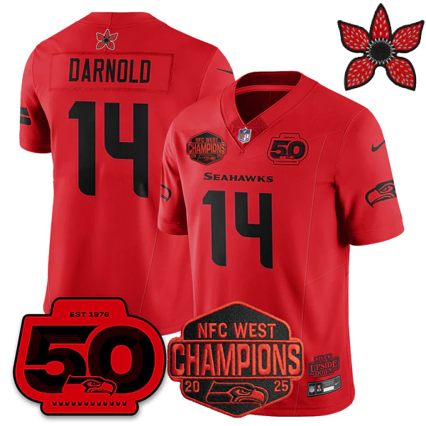 SEA 'Stranger Things Edition' 2026 NFC West Champions Jersey - All Stitched-DTD