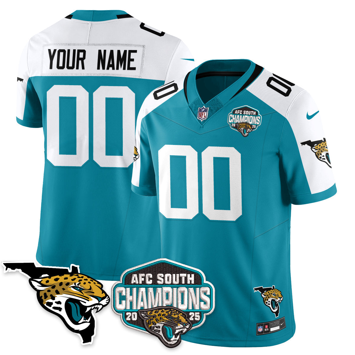 Custom DET AFC South Division Champions Vapor Limited Jersey - All Stitched-DTD