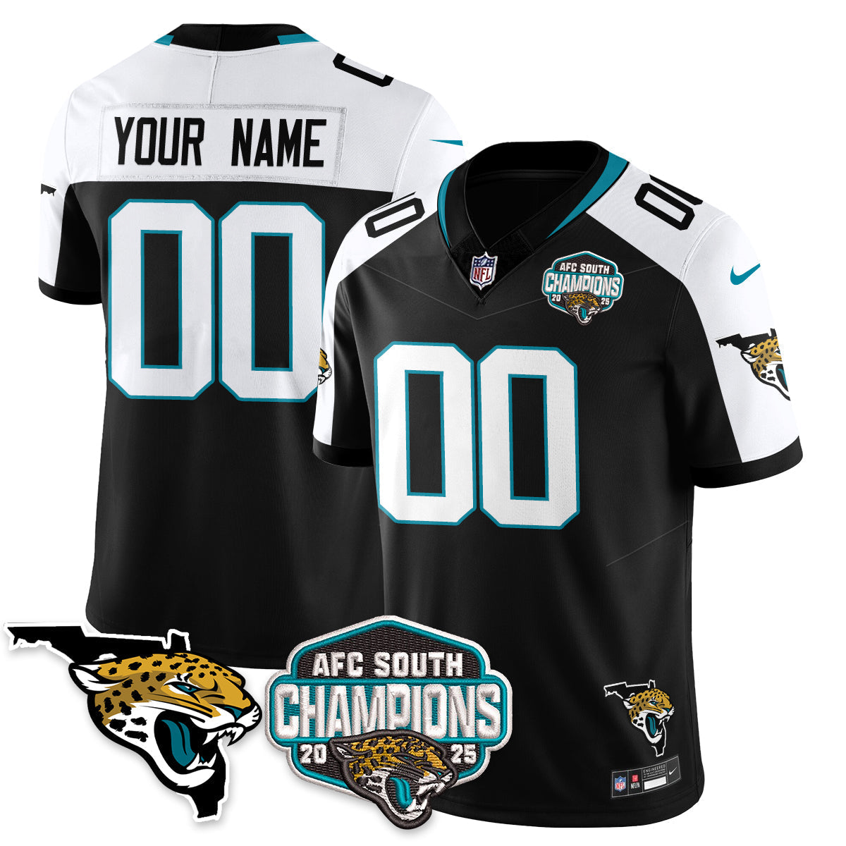 DET AFC South Division Champions Vapor Limited Jersey - All Stitched-DTD