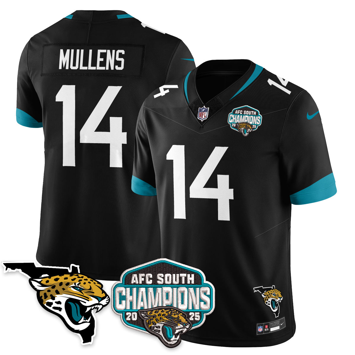 DET AFC South Division Champions Vapor Limited Jersey - All Stitched-DTD
