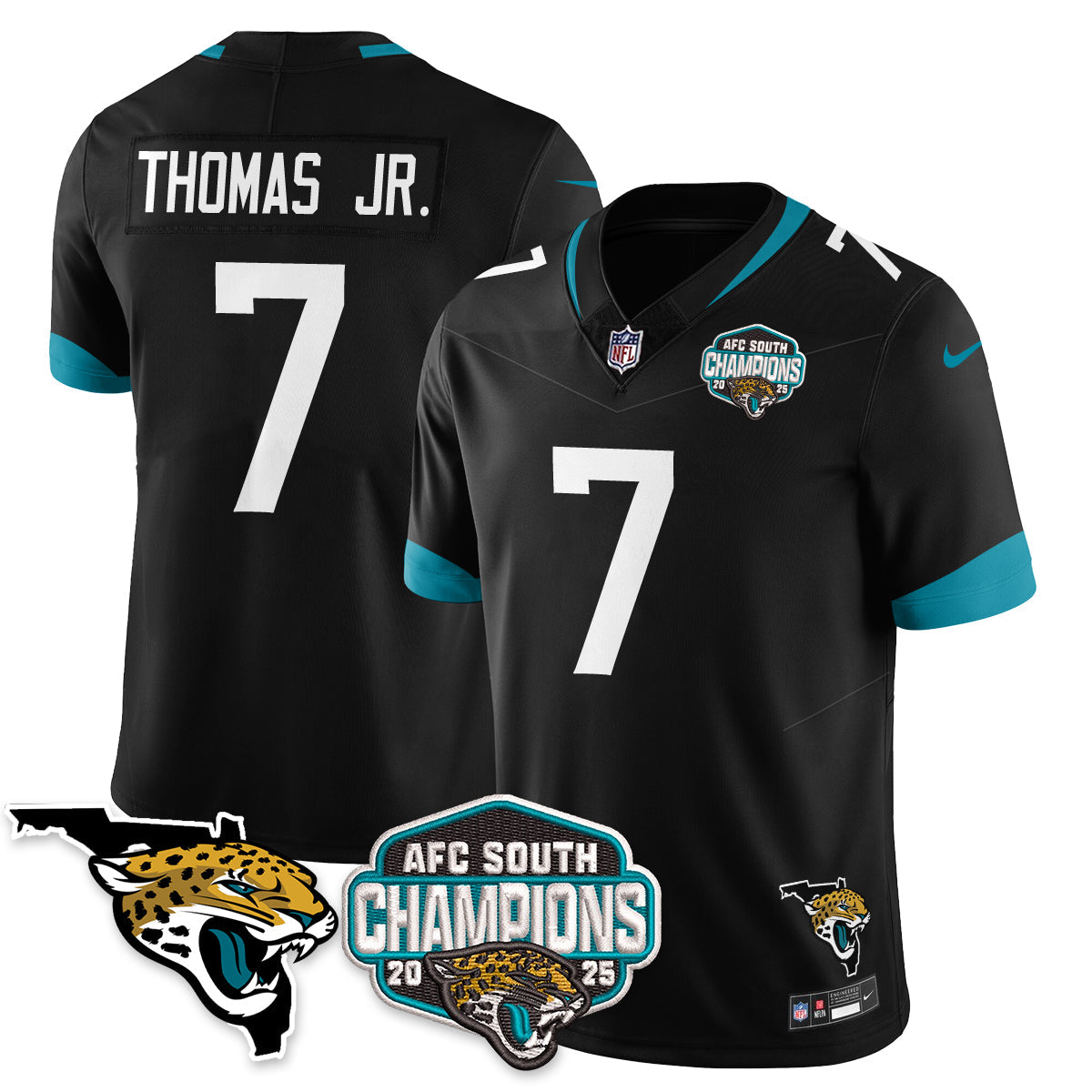 DET AFC South Division Champions Vapor Limited Jersey - All Stitched-DTD