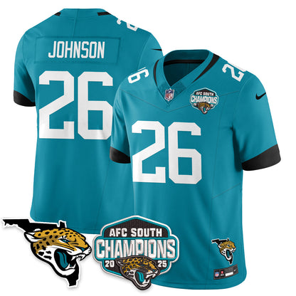 DET AFC South Division Champions Vapor Limited Jersey - All Stitched-DTD