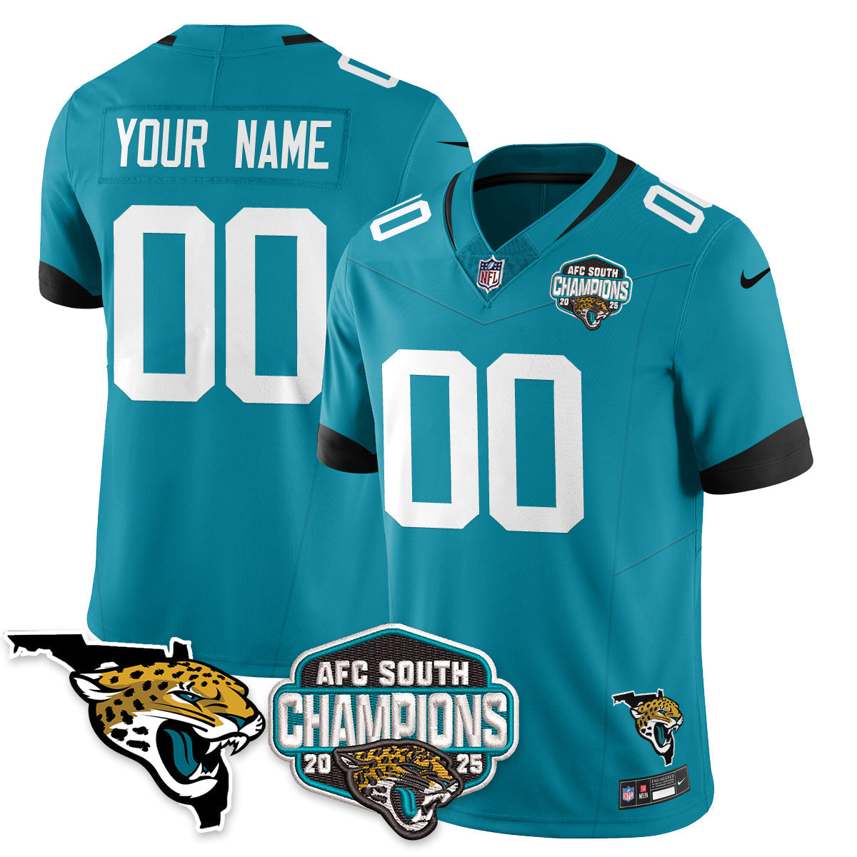 Custom DET AFC South Division Champions Vapor Limited Jersey - All Stitched-DTD