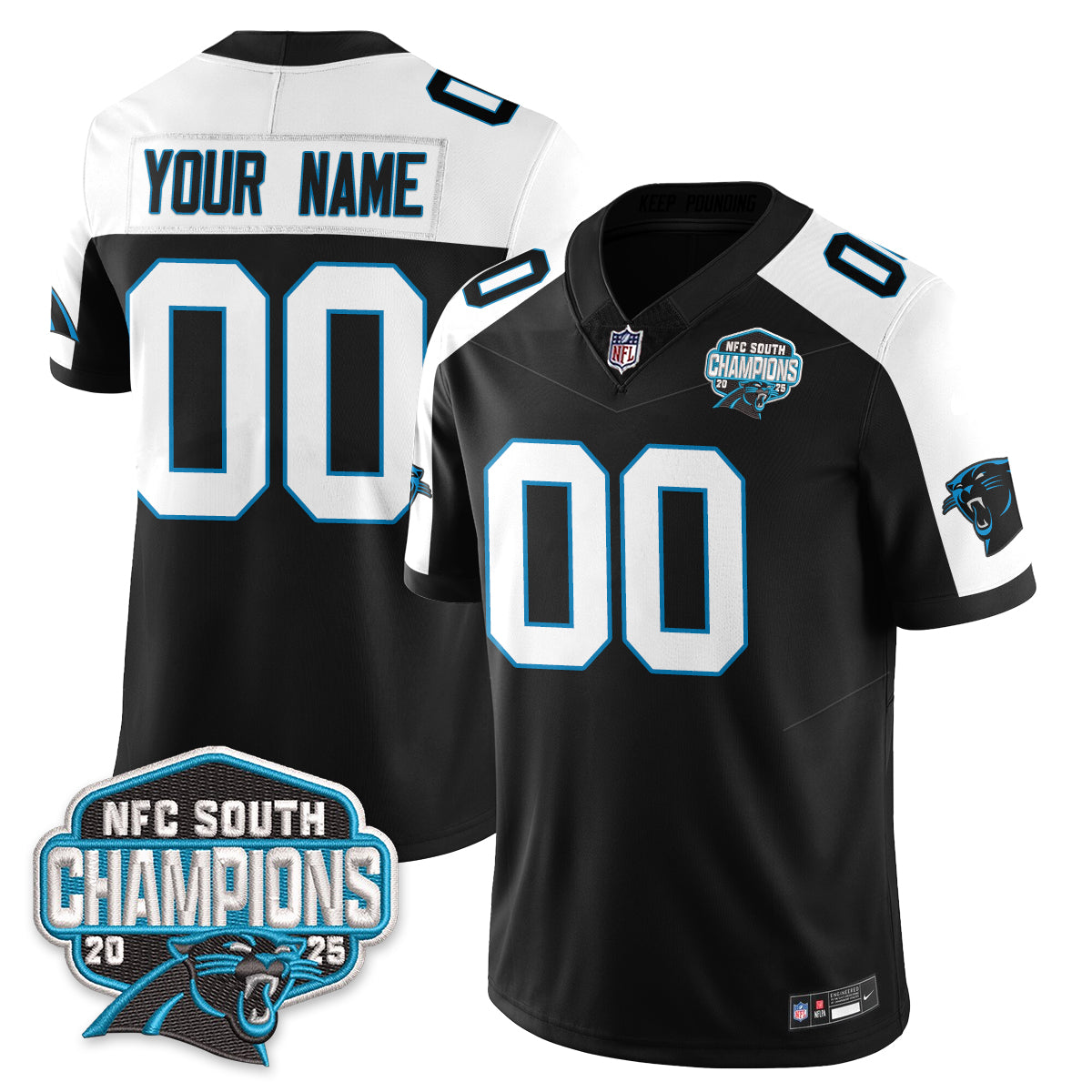 Custom CAR NFC South Division Champions Vapor Limited Jersey - All Stitched-DTD