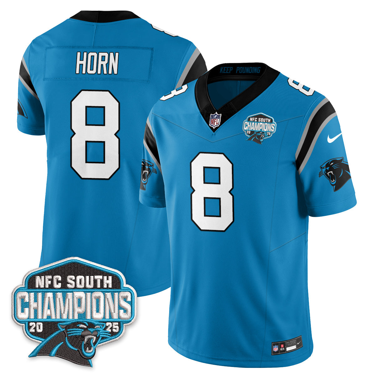CAR NFC South Division Champions Vapor Limited Jersey n1 - All Stitched-DTD