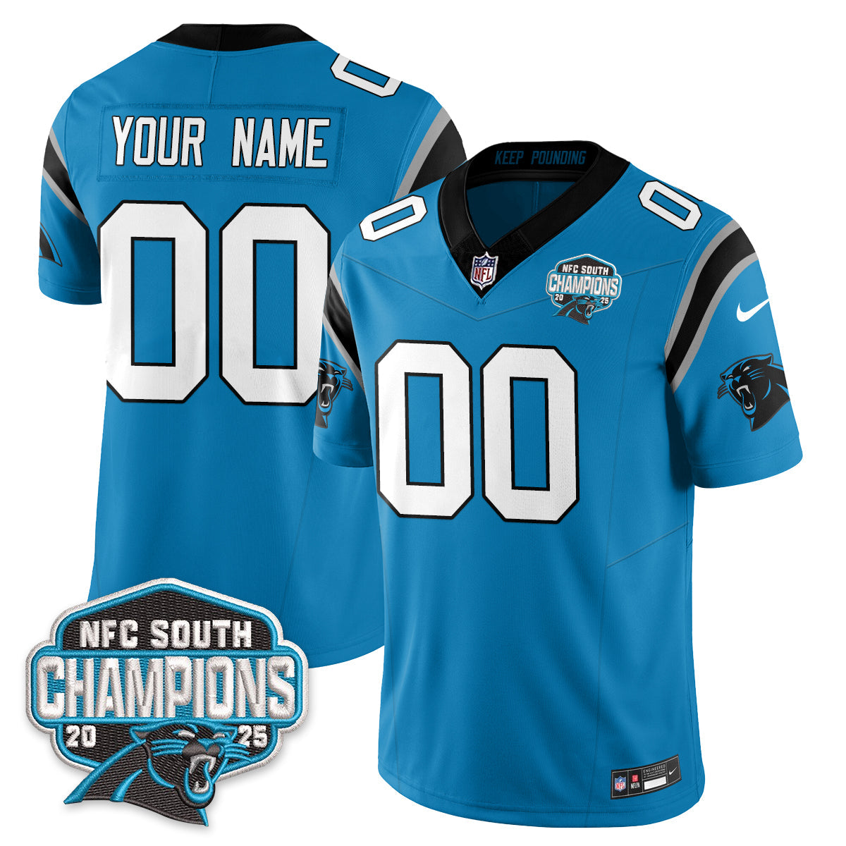 Custom CAR NFC South Division Champions Vapor Limited Jersey - All Stitched-DTD