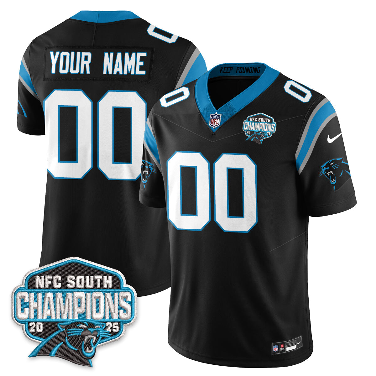 Custom CAR NFC South Division Champions Vapor Limited Jersey - All Stitched-DTD