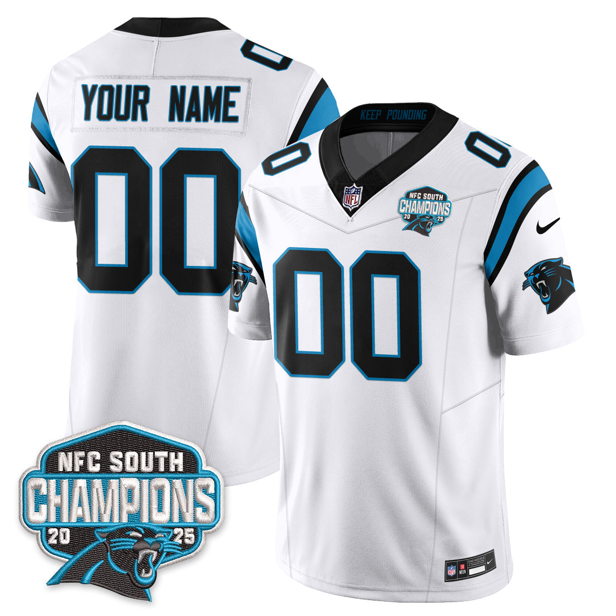 Custom CAR NFC South Division Champions Vapor Limited Jersey - All Stitched-DTD