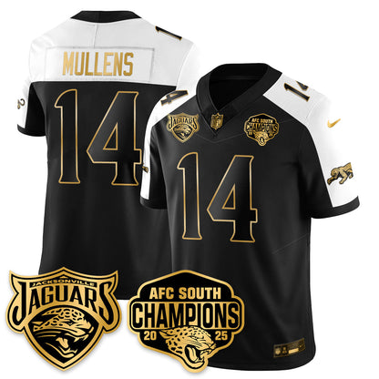 DET AFC South Division Champions Vapor Limited Gold Jersey - All Stitched-DTD