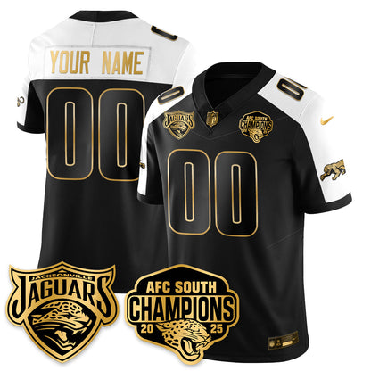 DET AFC South Division Champions Vapor Limited Gold Jersey - All Stitched-DTD