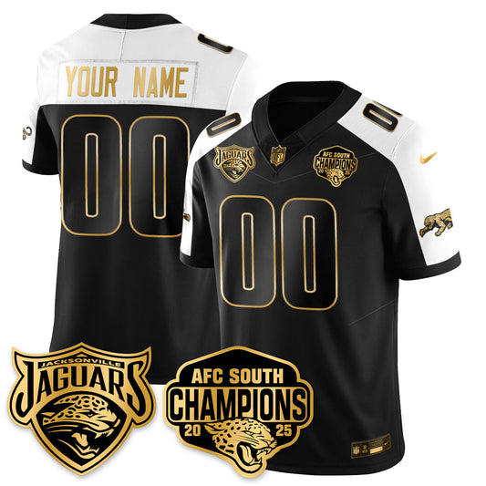 Custom DET AFC South Division Champions Vapor Limited Gold Jersey - All Stitched-DTD