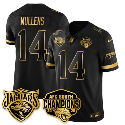 DET AFC South Division Champions Vapor Limited Gold Jersey - All Stitched-DTD
