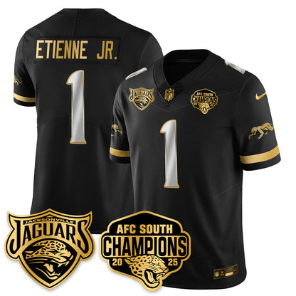 DET AFC South Division Champions Vapor Limited Gold Jersey - All Stitched-DTD