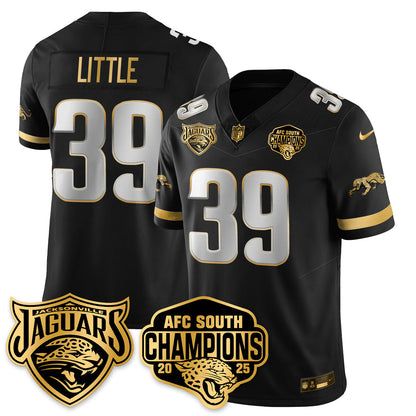 DET AFC South Division Champions Vapor Limited Gold Jersey - All Stitched-DTD
