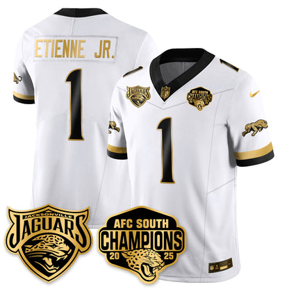DET AFC South Division Champions Vapor Limited Gold Jersey - All Stitched-DTD