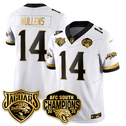 DET AFC South Division Champions Vapor Limited Gold Jersey - All Stitched-DTD