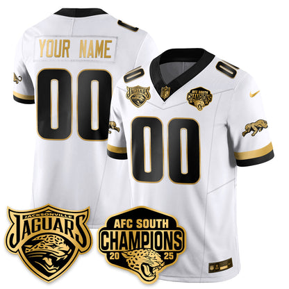 DET AFC South Division Champions Vapor Limited Gold Jersey - All Stitched-DTD