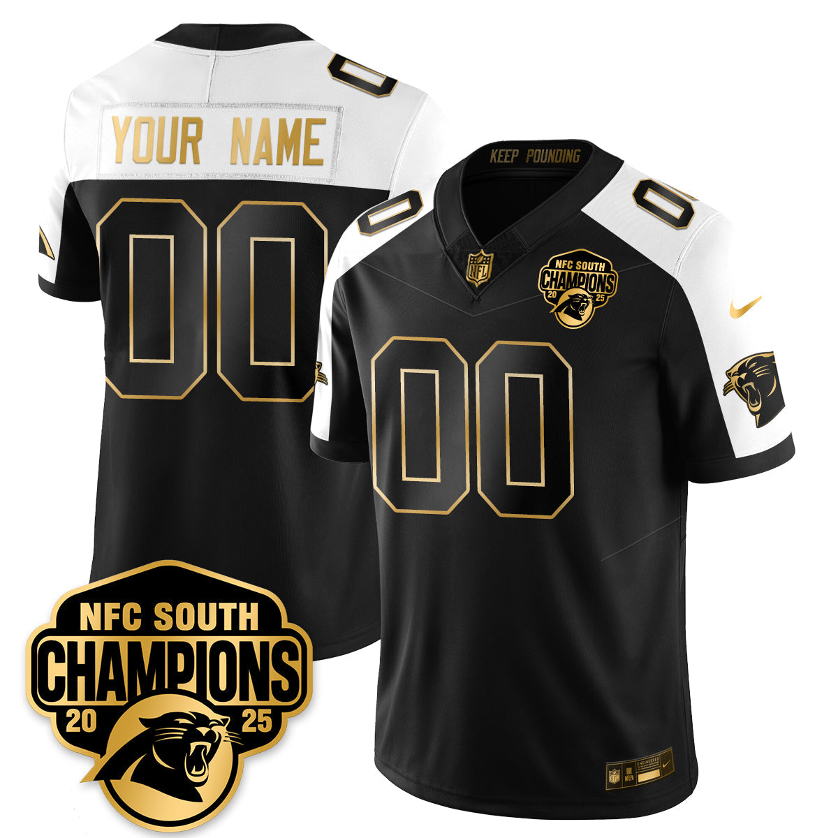 Custom CAR NFC South Division Champions Vapor Limited Jersey - All Stitched-DTD