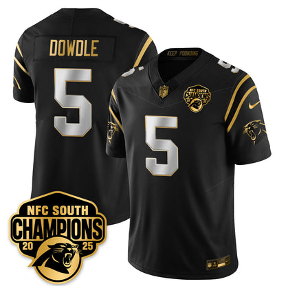 CAR NFC South Division Champions Vapor Limited Gold Jersey - All Stitched-DTD