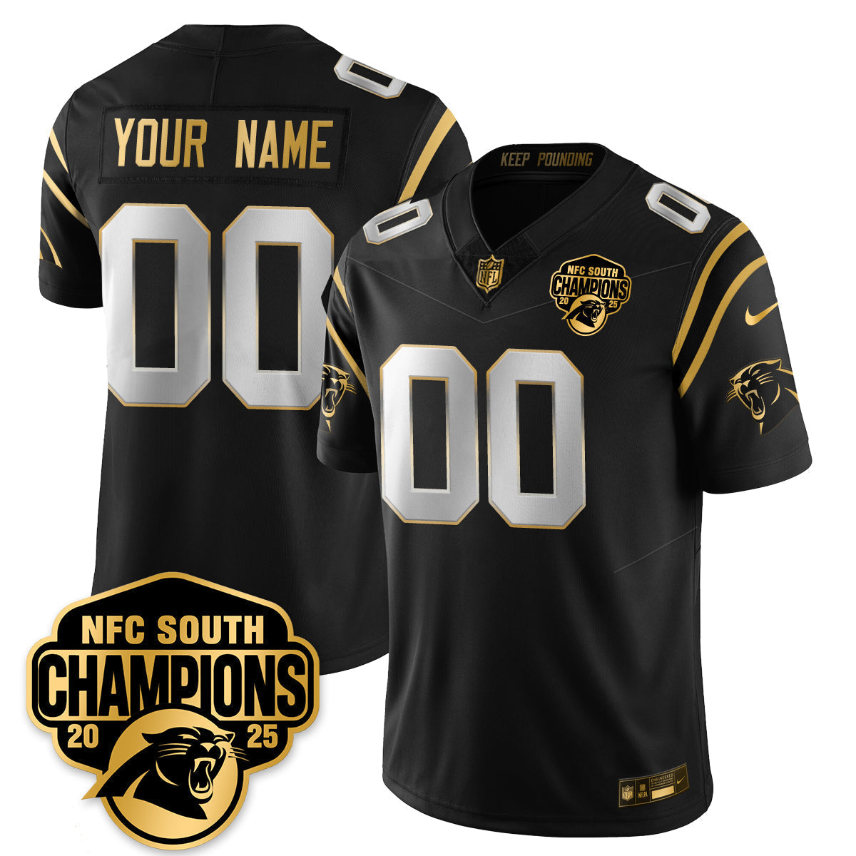 Custom CAR NFC South Division Champions Vapor Limited Jersey - All Stitched-DTD