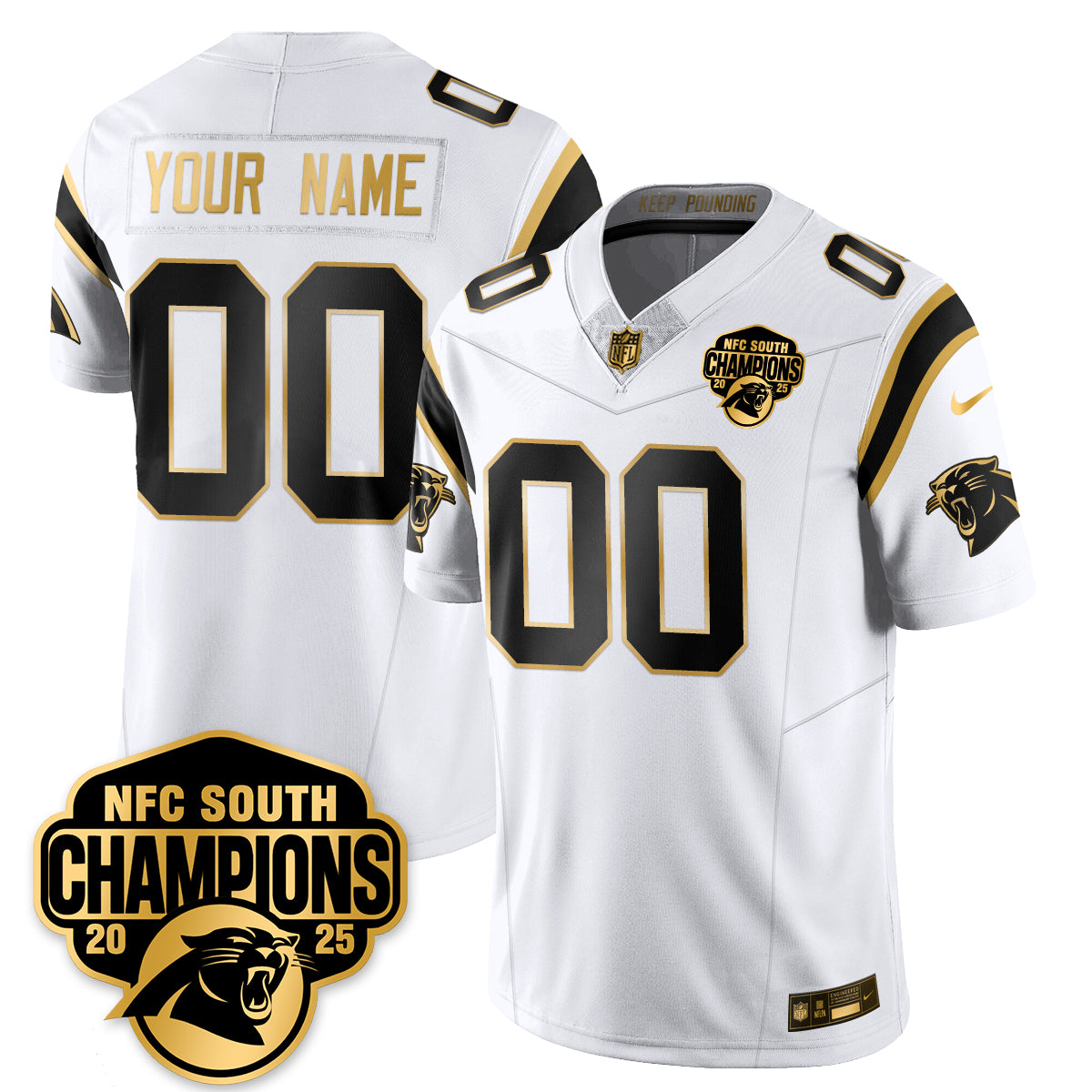 Custom CAR NFC South Division Champions Vapor Limited Jersey - All Stitched-DTD