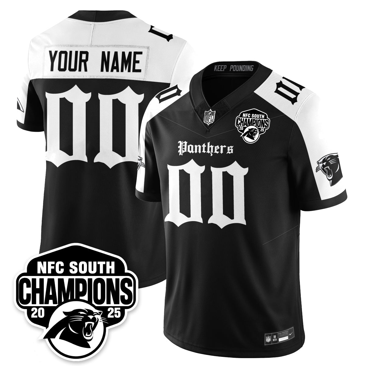 CAR Gothic NFC South Division Champions Vapor Limited Gothic Jersey - All Stitched-DTD