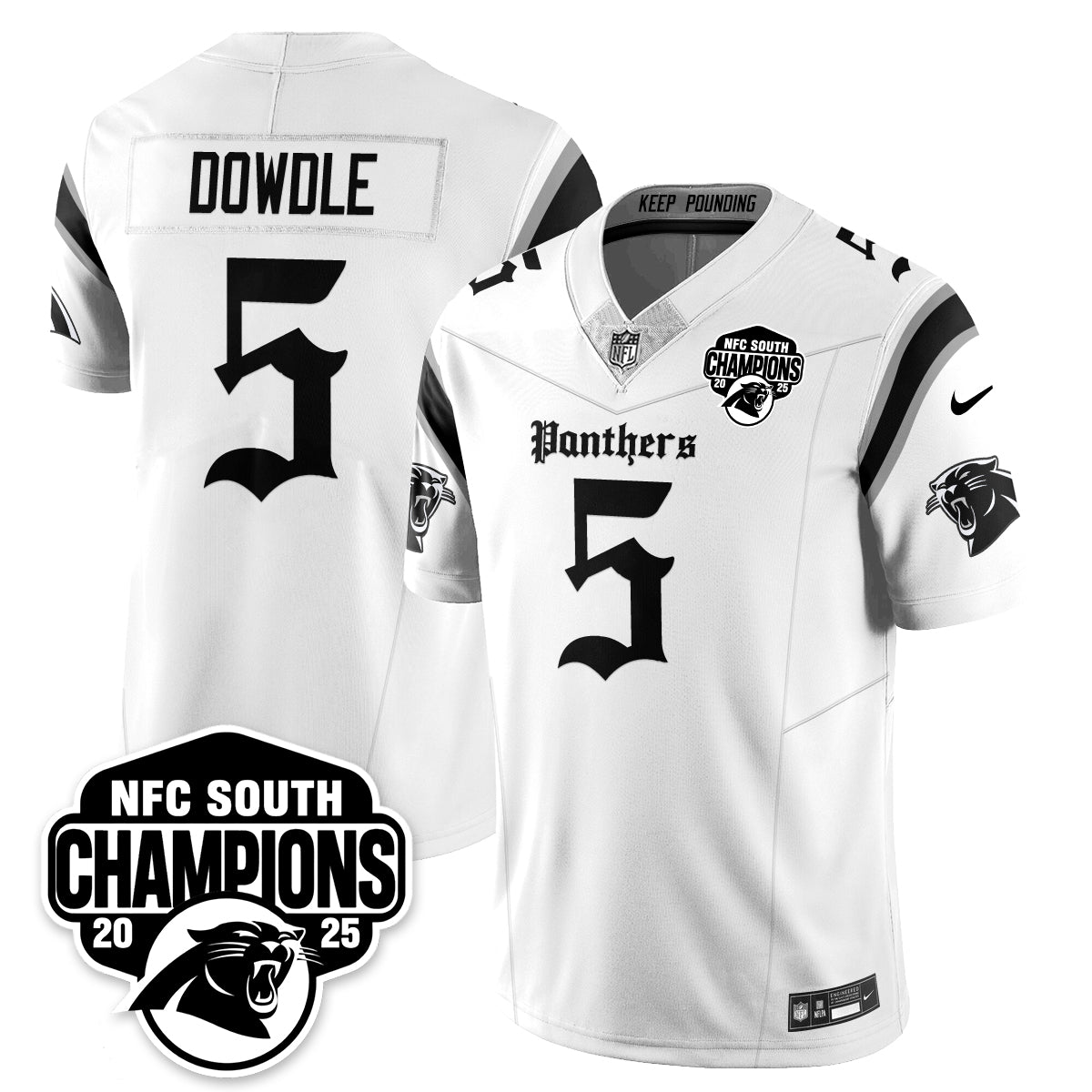 CAR Gothic NFC South Division Champions Vapor Limited Gothic Jersey - All Stitched-DTD