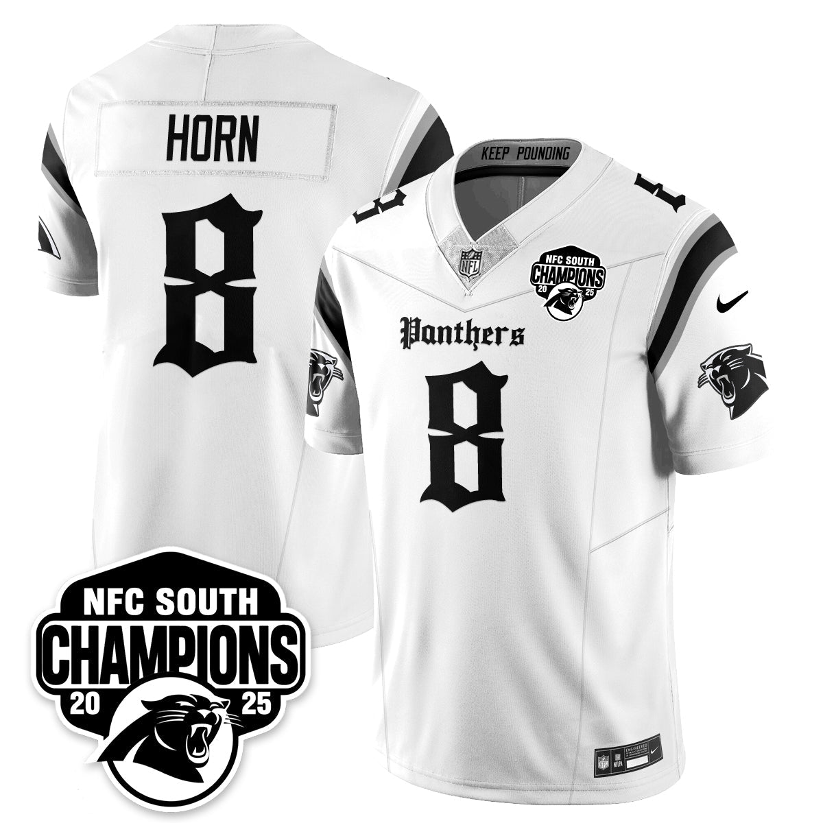 CAR Gothic NFC South Division Champions Vapor Limited Gothic Jersey - All Stitched-DTD