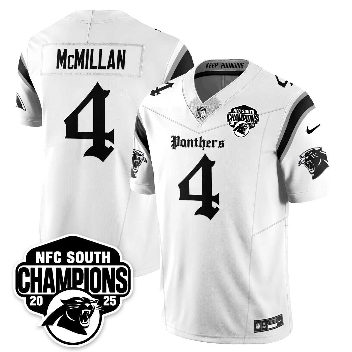 CAR Gothic NFC South Division Champions Vapor Limited Gothic Jersey - All Stitched-DTD