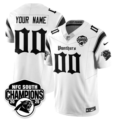 Custom CAR Gothic NFC South Division Champions Vapor Limited Gothic Jersey - All Stitched-DTD