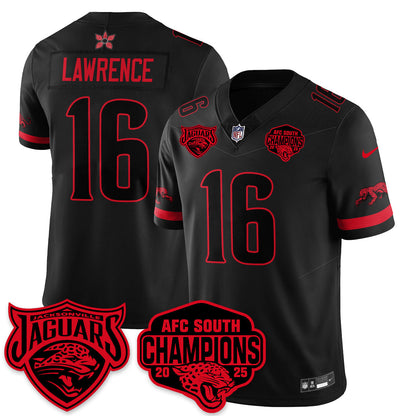 DET Stranger Things AFC South Division Champions Vapor Limited Throwback Jersey - All Stitched-DTD