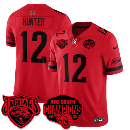 DET Stranger Things AFC South Division Champions Vapor Limited Throwback Jersey - All Stitched-DTD