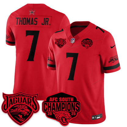 DET Stranger Things AFC South Division Champions Vapor Limited Throwback Jersey - All Stitched-DTD