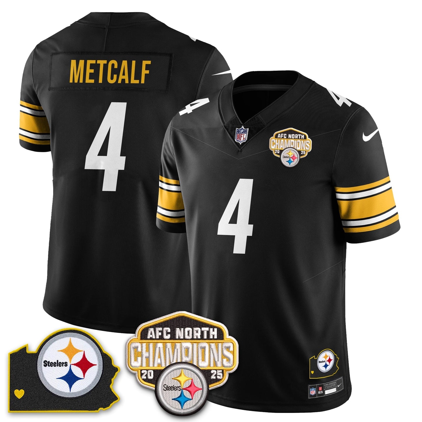 PIT AFC North Division Champions Vapor Limited Jersey - All Stitched-DTD