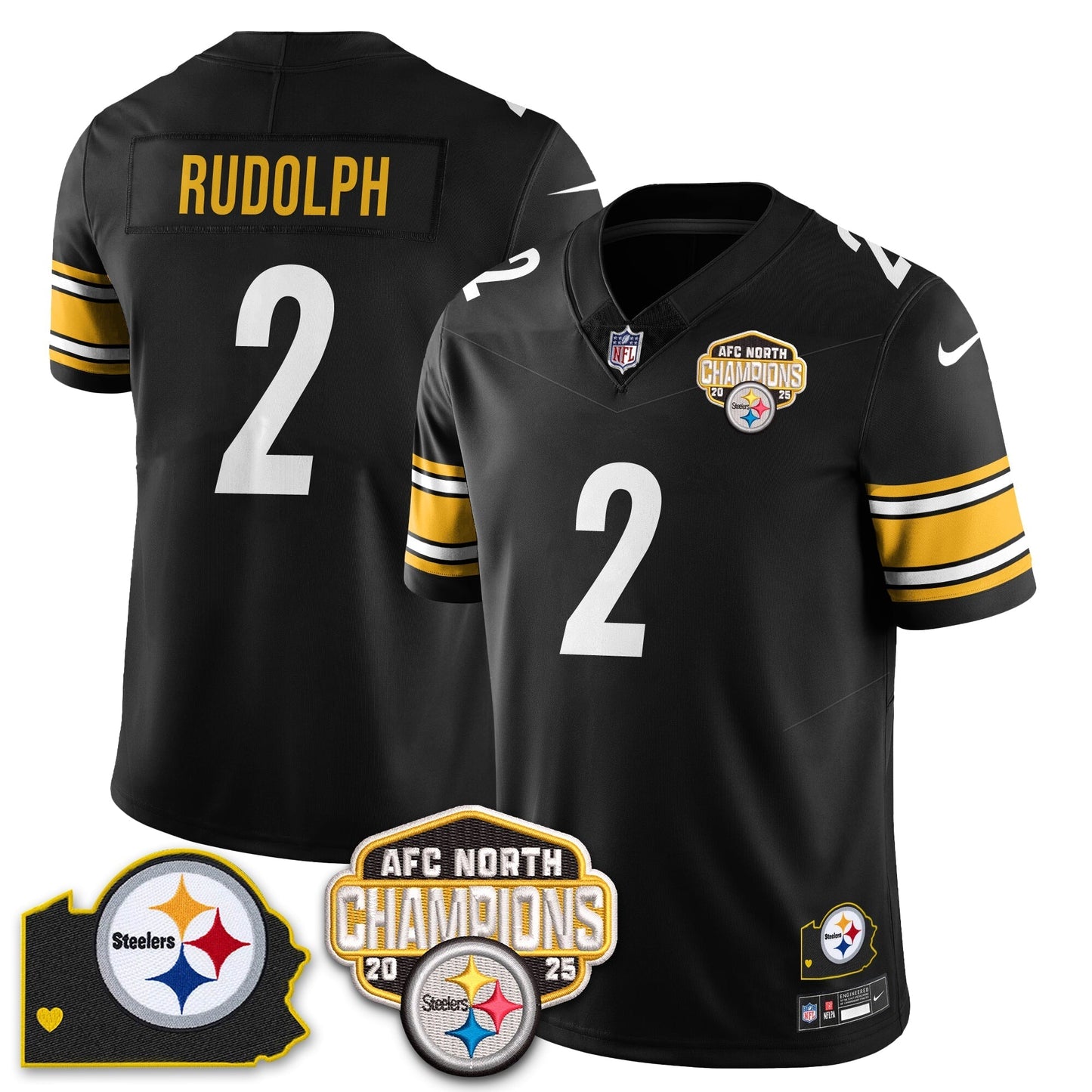 PIT AFC North Division Champions Vapor Limited Jersey - All Stitched-DTD