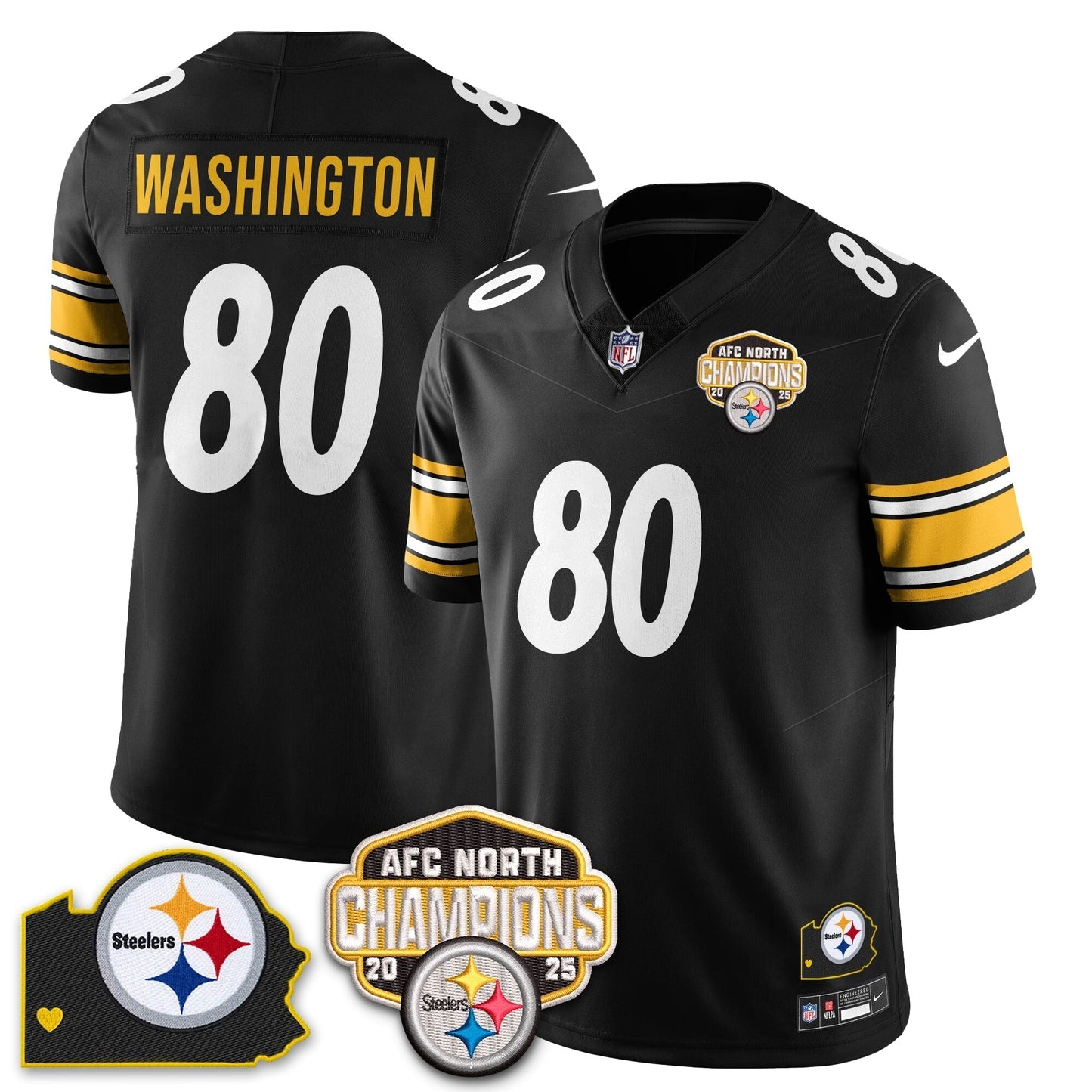 PIT AFC North Division Champions Vapor Limited Jersey N1 - All Stitched-DTD
