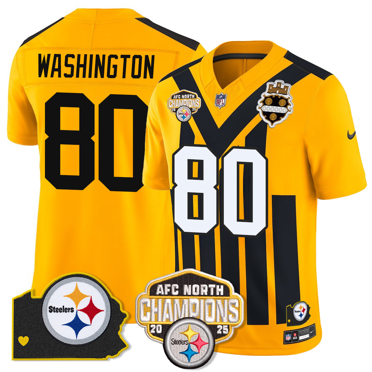 PIT AFC North Division Champions Vapor Limited Jersey - All Stitched-DTD