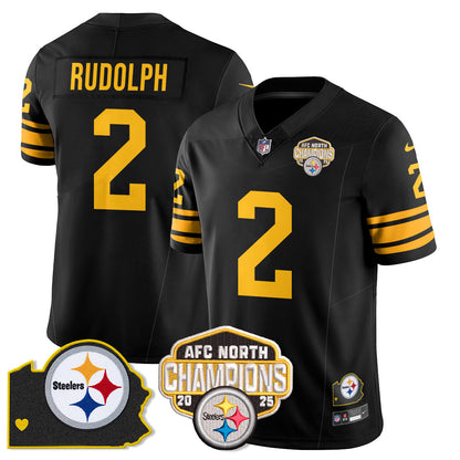 PIT AFC North Division Champions Vapor Limited Jersey - All Stitched-DTD