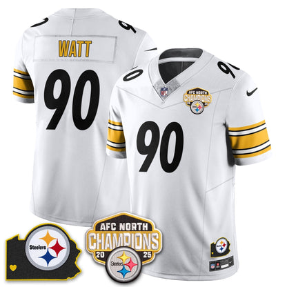 PIT AFC North Division Champions Vapor Limited Gold Jersey N2 - All Stitched-DTD