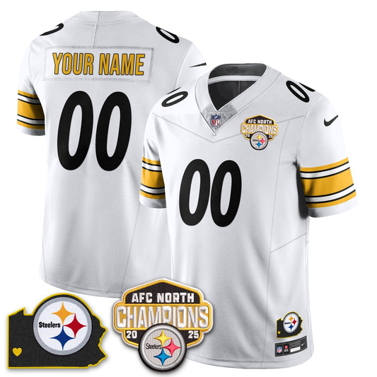 PIT AFC North Division Champions Vapor Limited Custom Jersey - All Stitched-DTD