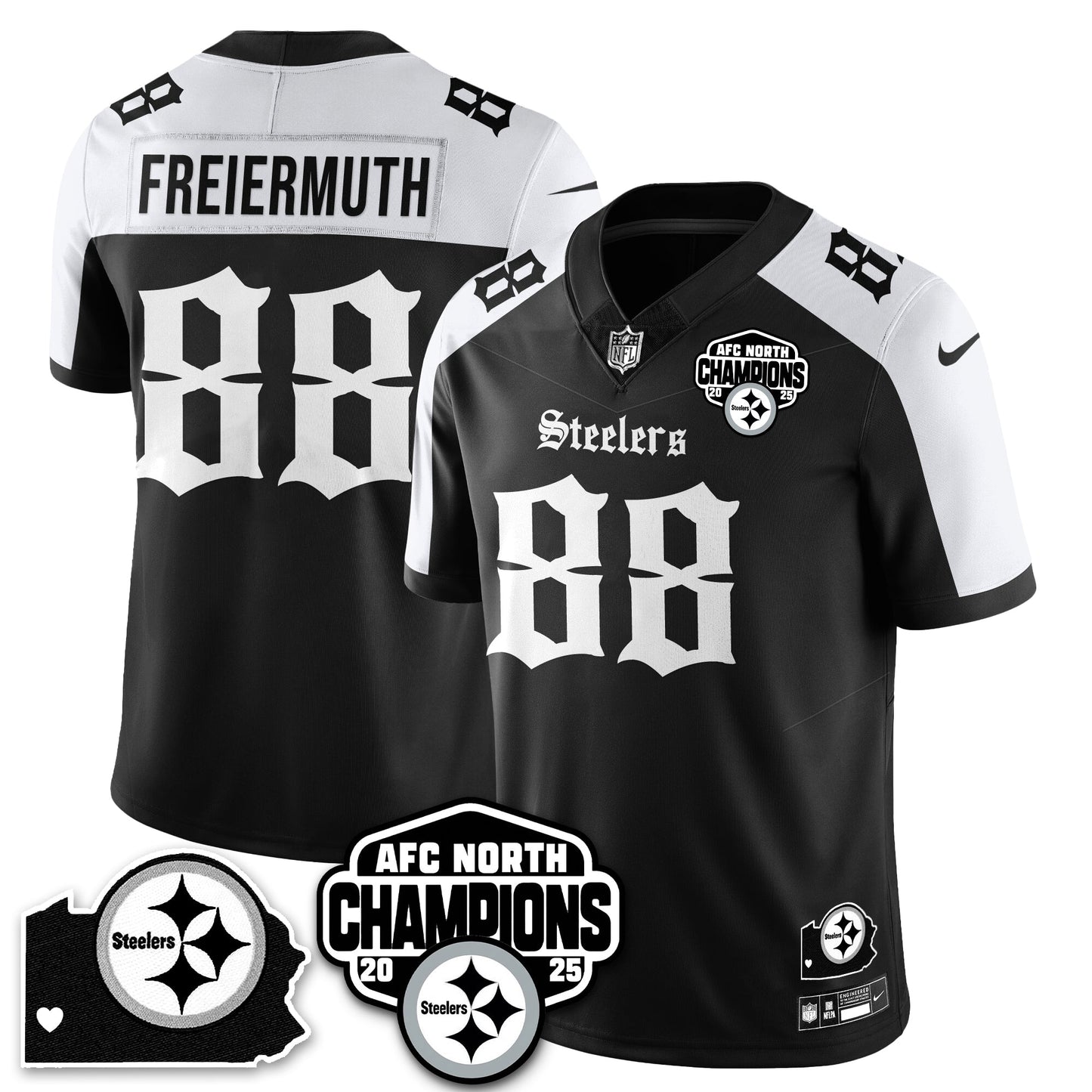PIT Gothic AFC North Division Champions Vapor Limited Jersey - All Stitched-DTD