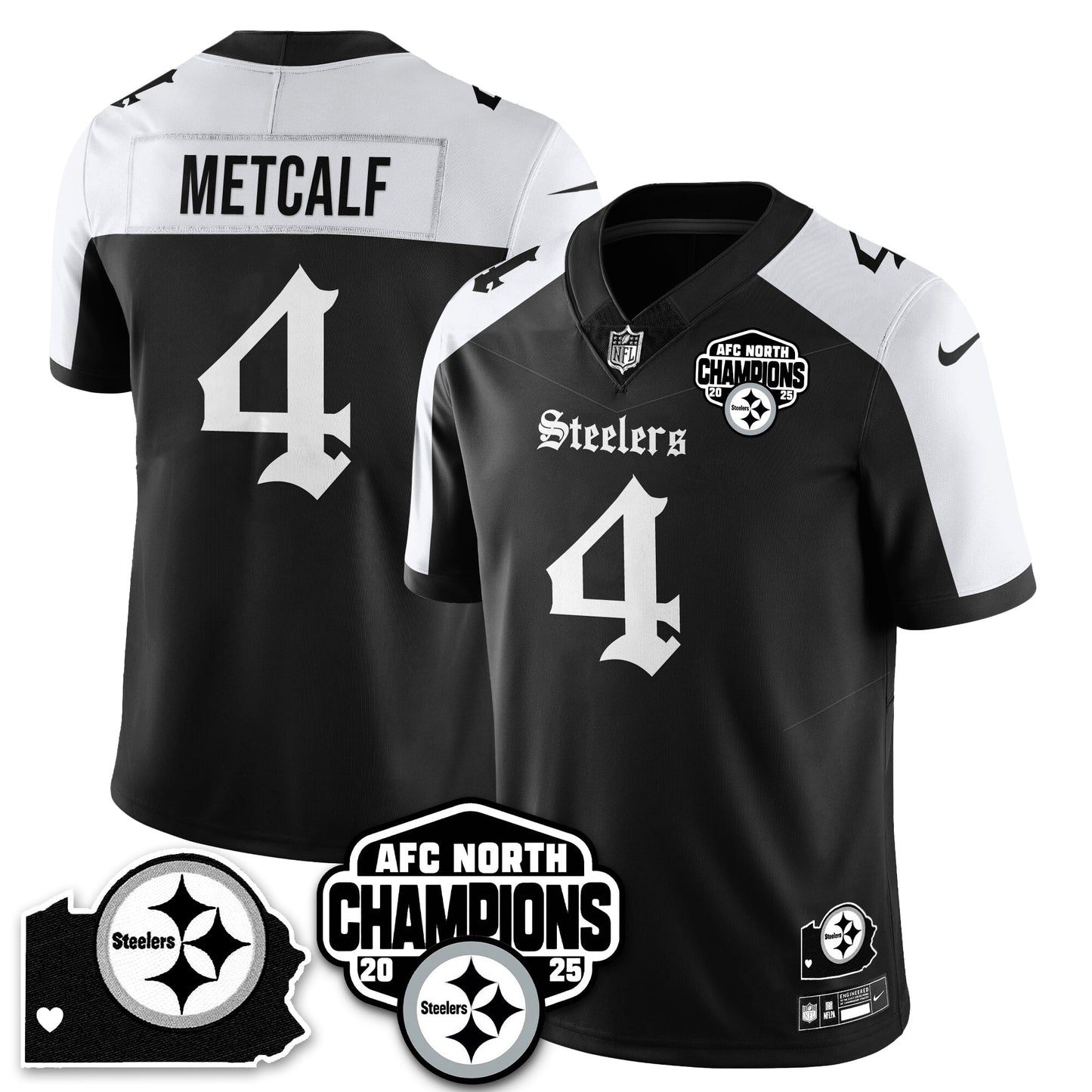 PIT Gothic AFC North Division Champions Vapor Limited Jersey - All Stitched-DTD