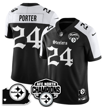 PIT Gothic AFC North Division Champions Vapor Limited Jersey - All Stitched-DTD