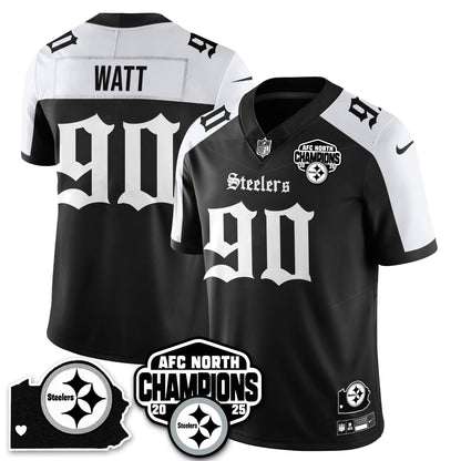 PIT Gothic AFC North Division Champions Vapor Limited Jersey - All Stitched-DTD
