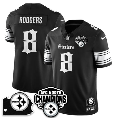 PIT Gothic AFC North Division Champions Vapor Limited Jersey - All Stitched-DTD