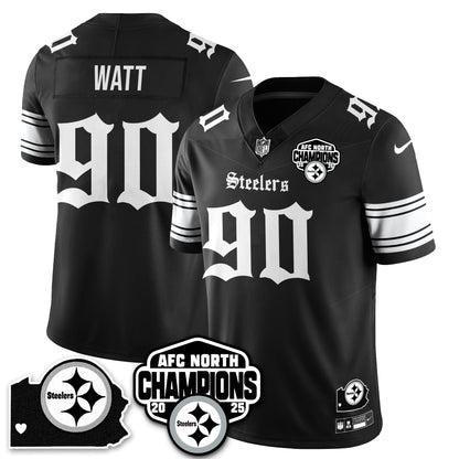 PIT Gothic AFC North Division Champions Vapor Limited Jersey - All Stitched-DTD
