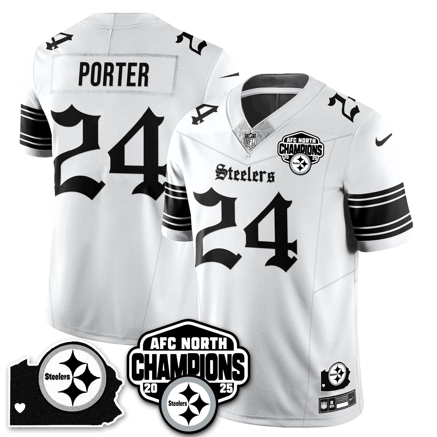 PIT Gothic AFC North Division Champions Vapor Limited Jersey - All Stitched-DTD